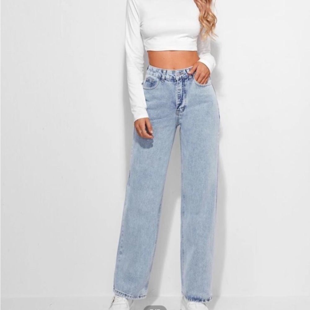 SHEIN High waisted wide leg jeans